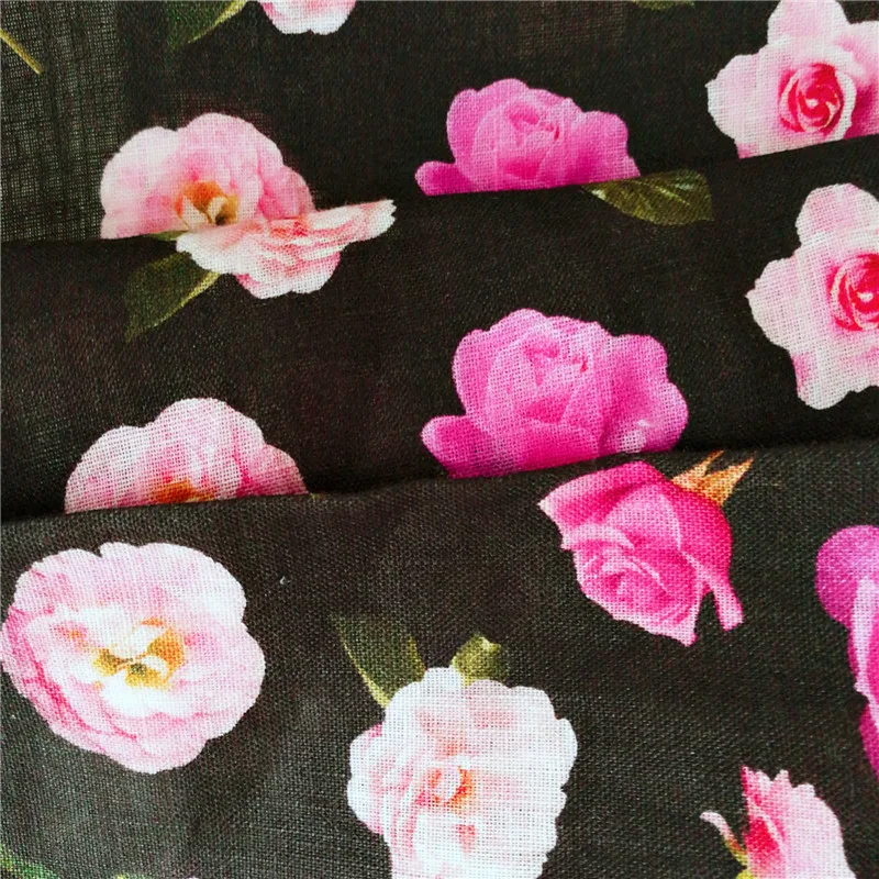 OEM индивидуальный дизайн цифровая печать 100% льняная ткань для одежды