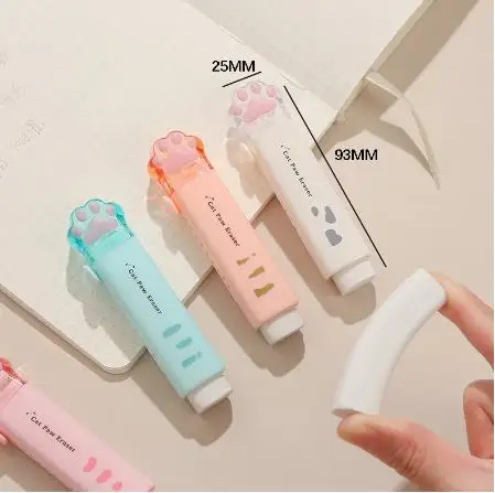 Милый ластик в виде кошачьей лапки для детей школьные и офисные принадлежности мультяшной ручки подарок канцелярские подарки милый