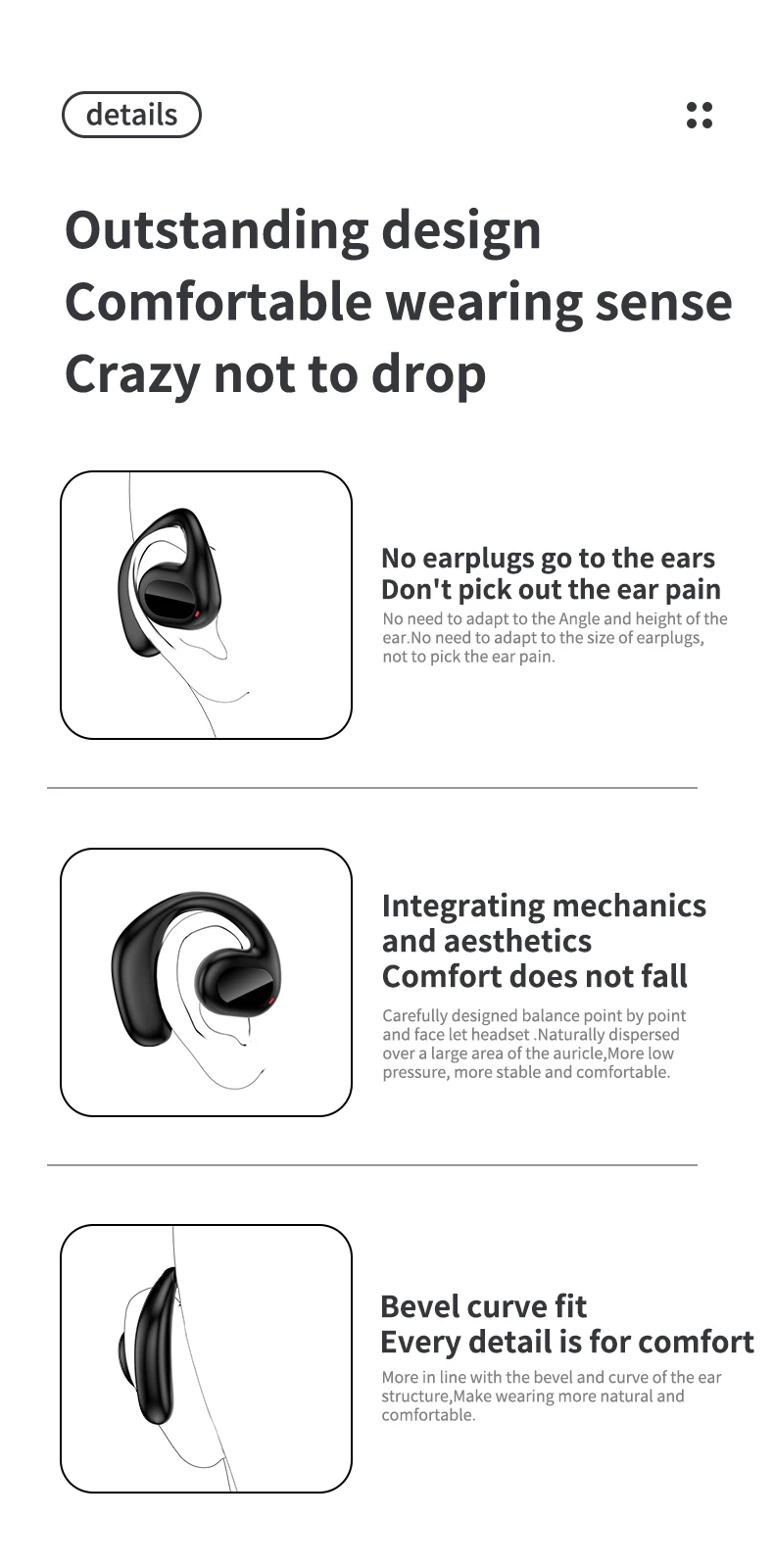 BH13 New TWS Sports Earphones Wireless Headphones Waterproof HiFi Stereo Noise Reduction Earbuds with Mics