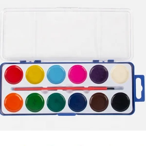 12 Colors Washable Water Color Paint Set for Kids Ideal Fun and Learning Tool for Kids at Home and School - Paintbrush Included