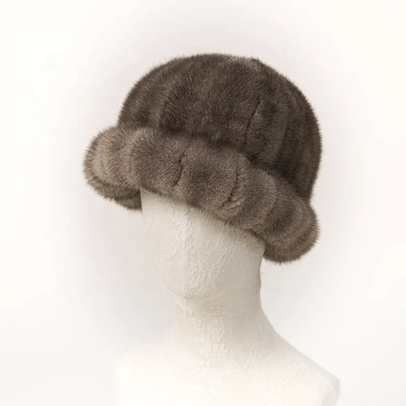 Шляпа с норковым хвостом ручной работы пэчворк шляпы и шапки оптом