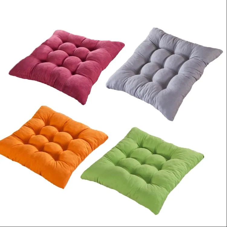 Customized logo 40x40cm Polyester / Cotton Floor Cushion Chair Seats Waterproof Outdoor Floor Pillow