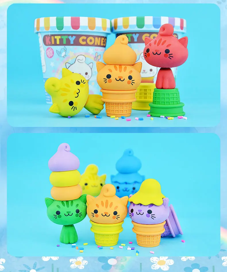 Istudio School Education Stationery Eraser For Student Art Sets Mini Rubber Pencil Fancy Erasers Promotion Gifts