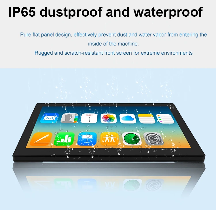 13.3 Inch All-in-One Industrial PC Wall Mount AMD Quad Core 2+16/4+16 IPS1920x1080 Full HD Capacitive Touch Screen