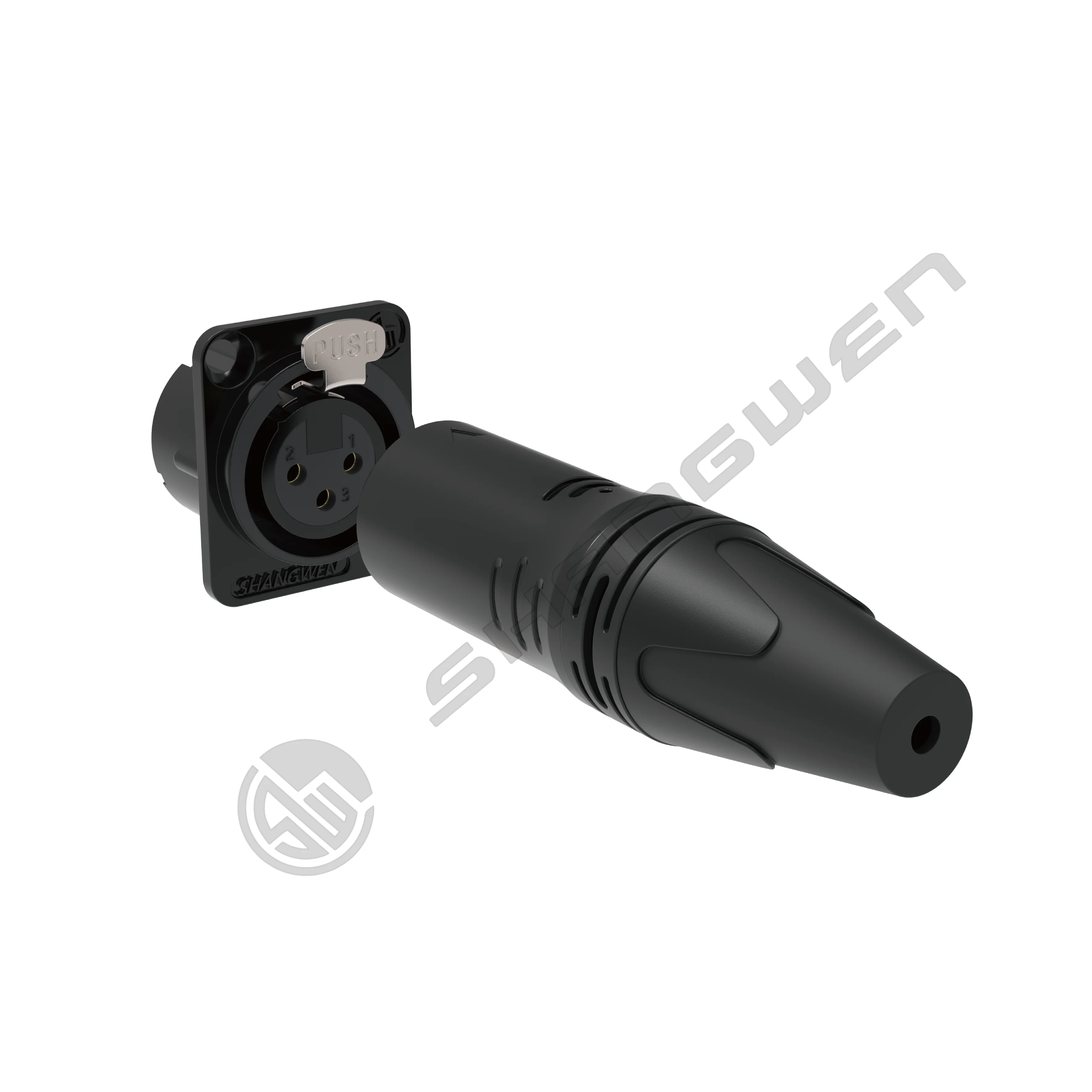 Indoor Protection DMX Signal Wire Class Ip40 High Quality XLR Audio Connector 3 Pin Male Plug