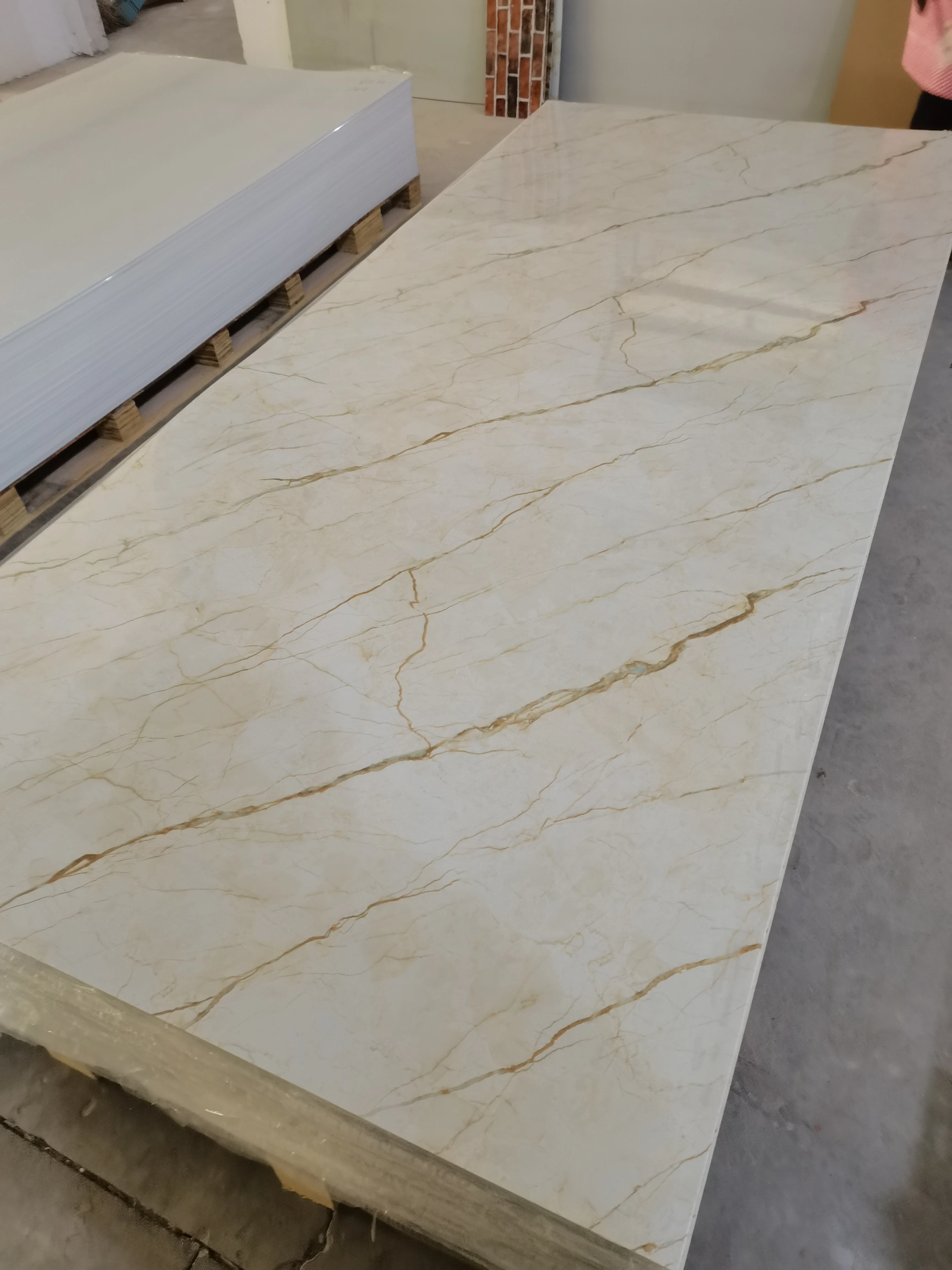 Light Weight Customized Pattern Wall Decorative Board Plastic 1220 mm Sheet Interior Pvc Marble Board for Wall