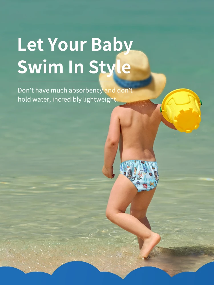 Летний бассейн для плавания красочные детские водонепроницаемые плавательные штаны для плавания подгузники многоразовые для детей