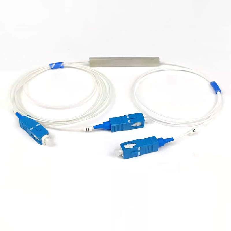 Factory customization MINI Splitter 1x2 1x3 1x5 1x7 1x9 1M Fiber optical without connector steel tube PLC splitter