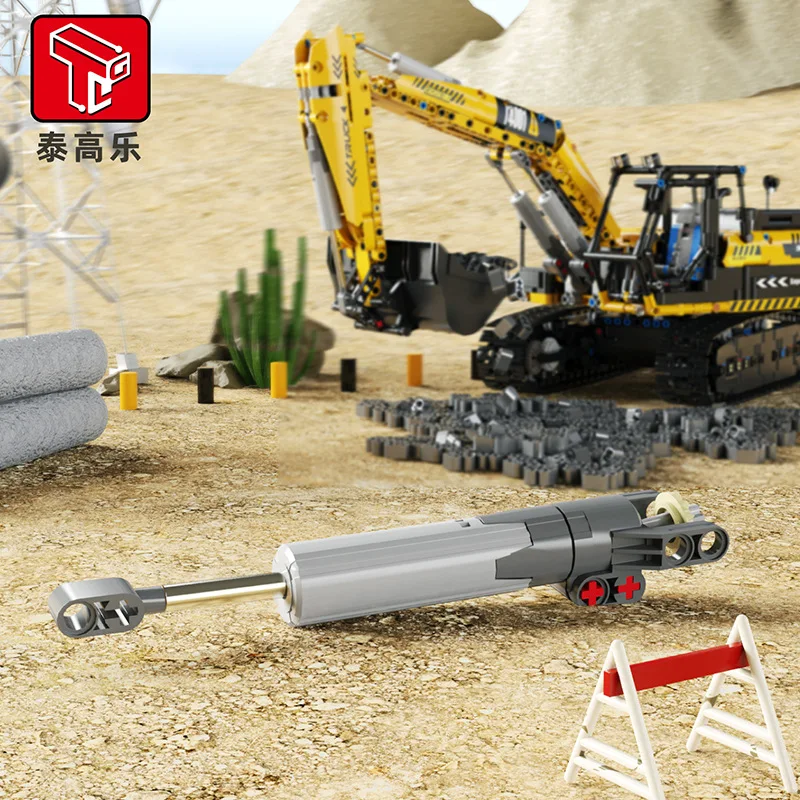 Liangjun T4001 Science and Technology Mechanical  Electric Remote Control Excavator Assembling Building Block Toys