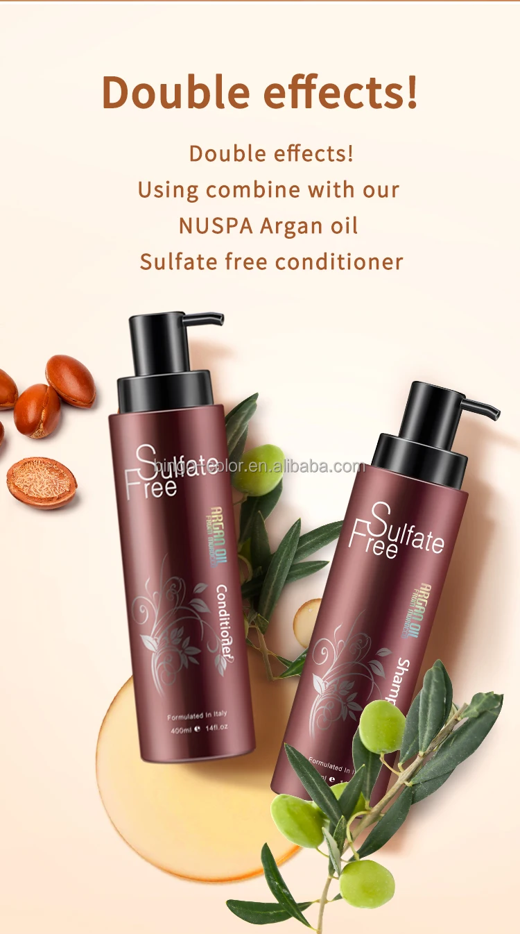 Free Sample Nuspa Organic Argan Oil Silky Shine Sulfate Free Anti Hair ...