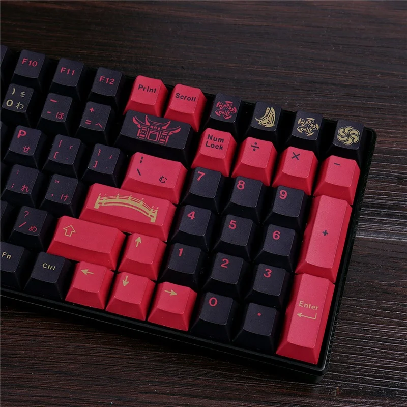 Gmk Higanbana Cherry Profile Pbt Dye Sublimation Keycaps For