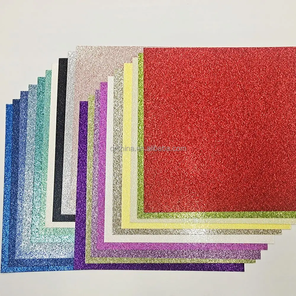 Heavyweight 300gsm Colored Craft Card Stock Glitter Cardstock Paper