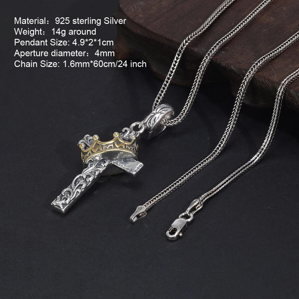 アクセサリー vintage silver925 Jesus cross necklace Sterling Pewter/S925K Silver Jesus Cross Necklace – BGCOPPER