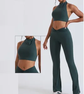 Gym Fitness Clothing  Women 2 Piece Workout Outfits Sports Bra Gym Leggings Yoga Activewear Set