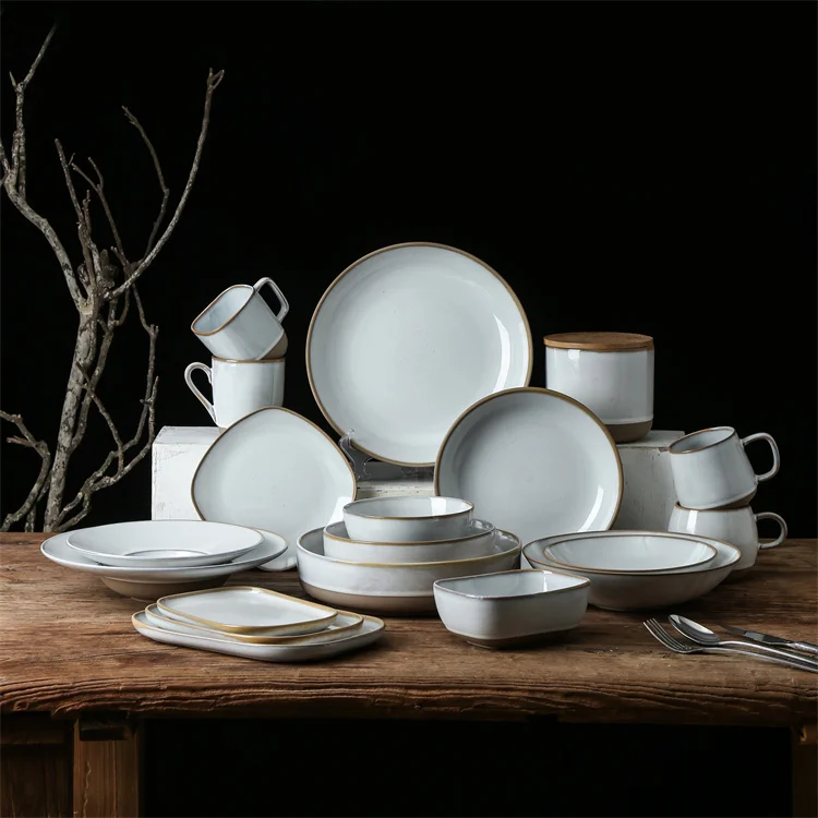Customized Unique Home Goods Kitchen Nordic Ceramic Vajillas Tableware