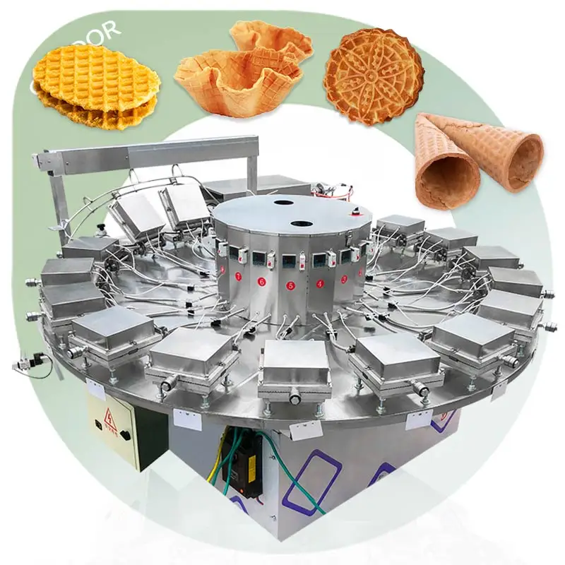 Wafer Tong Manual Ice Cream Cone Mold Sweet Corn Pancake Maker Waffle Make Machine 380 V the Type of Used