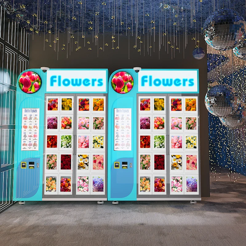 New Trend Automatic Subway Single Roses Flower Vending Machine New