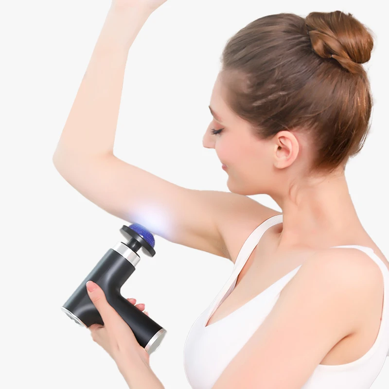 Mini Massage Gun  Heated and Cold Massage Fascial Gun Portable Professional Massage Gun With 10 Head