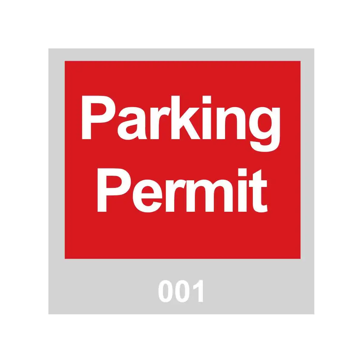 Custom Temporary Parking Permit Car Static Cling Sticker