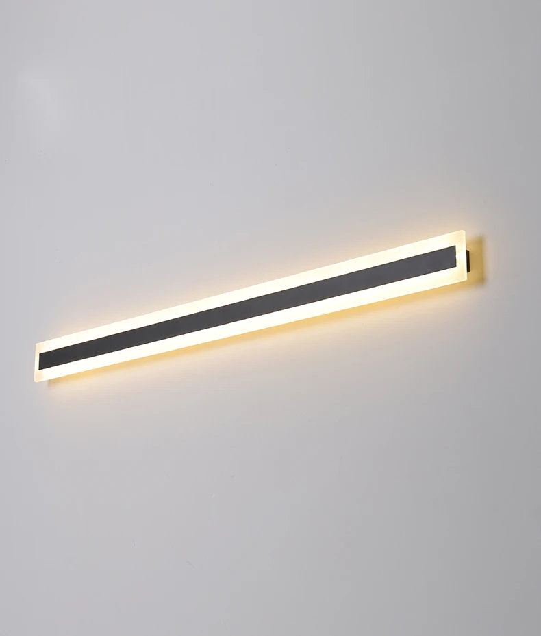 Линейный настенный светильник из нержавеющей стали наружное комнатное бра внешнее освещение акриловая линейность IP65