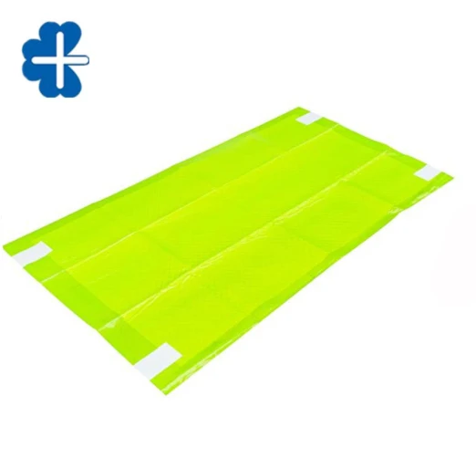 Зеленая Шелковая одноразовая подкладка с наклейками