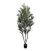 Green Potted Artificial Olive Trees With Fruits