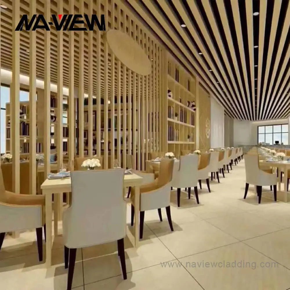 Modern Design New Pop Ceiling for Office Hotels and Malls Aluminum Alloy Strip Style Waterproof Fireproof Heat Insulation