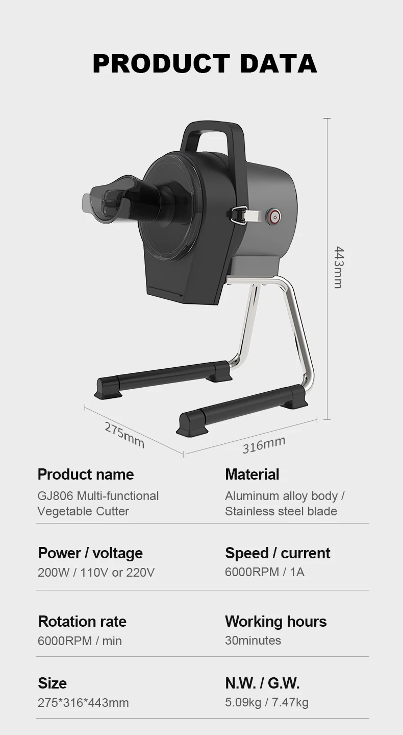 Electric Small Scallion Shallot Vegetable  Cutter Machine Easy Operation Celery Lettuce Spinach Cutter Ginger Shredder