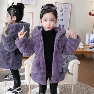 Girls Kids Winter Down Coat Hooded Eco-Friendly Plus Size Thick Casual Style Zipper Warm Children's Clothes