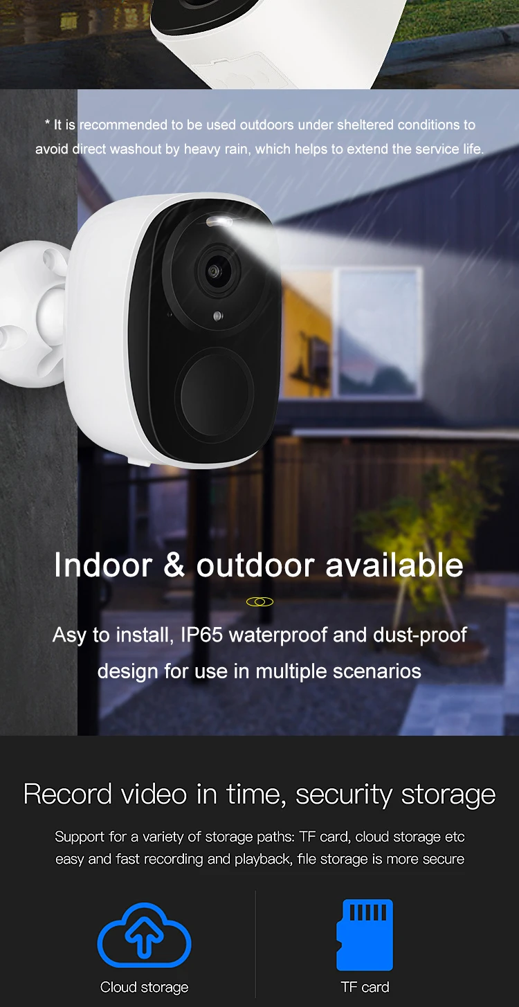 Wifi Camera Wireless Home Security Cameras Night Vision Pir Detection