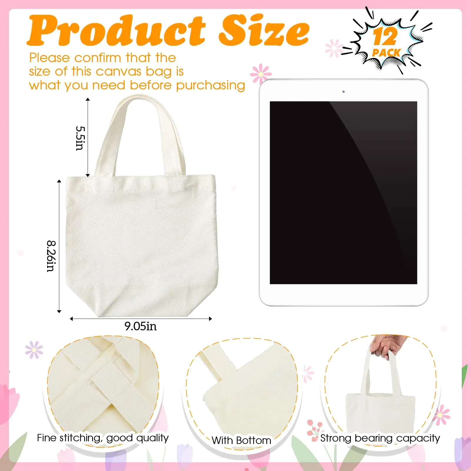Wholesale Advertising Cotton Blank Pattern Bag Student Shoulder Shopping Bag Custom Logo Printed Hand Cotton Bag supplier