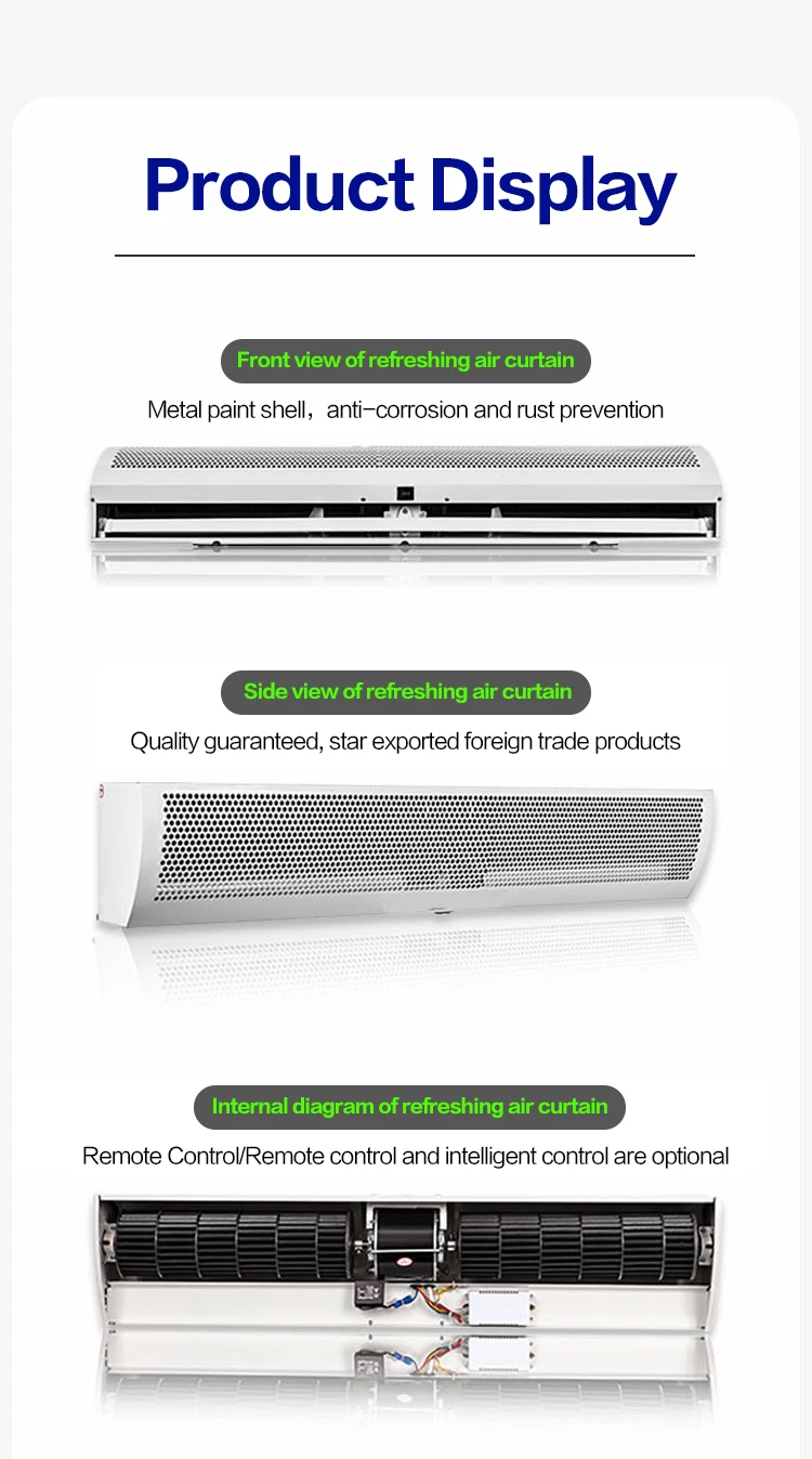 New 2024 Refreshing Cool Air Curtain For Door Ventilation Creates Efficient Cold Air Barrier