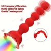 Red remote control anal plug