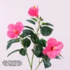 Fleur d'hibiscus rouge rosé 82cm