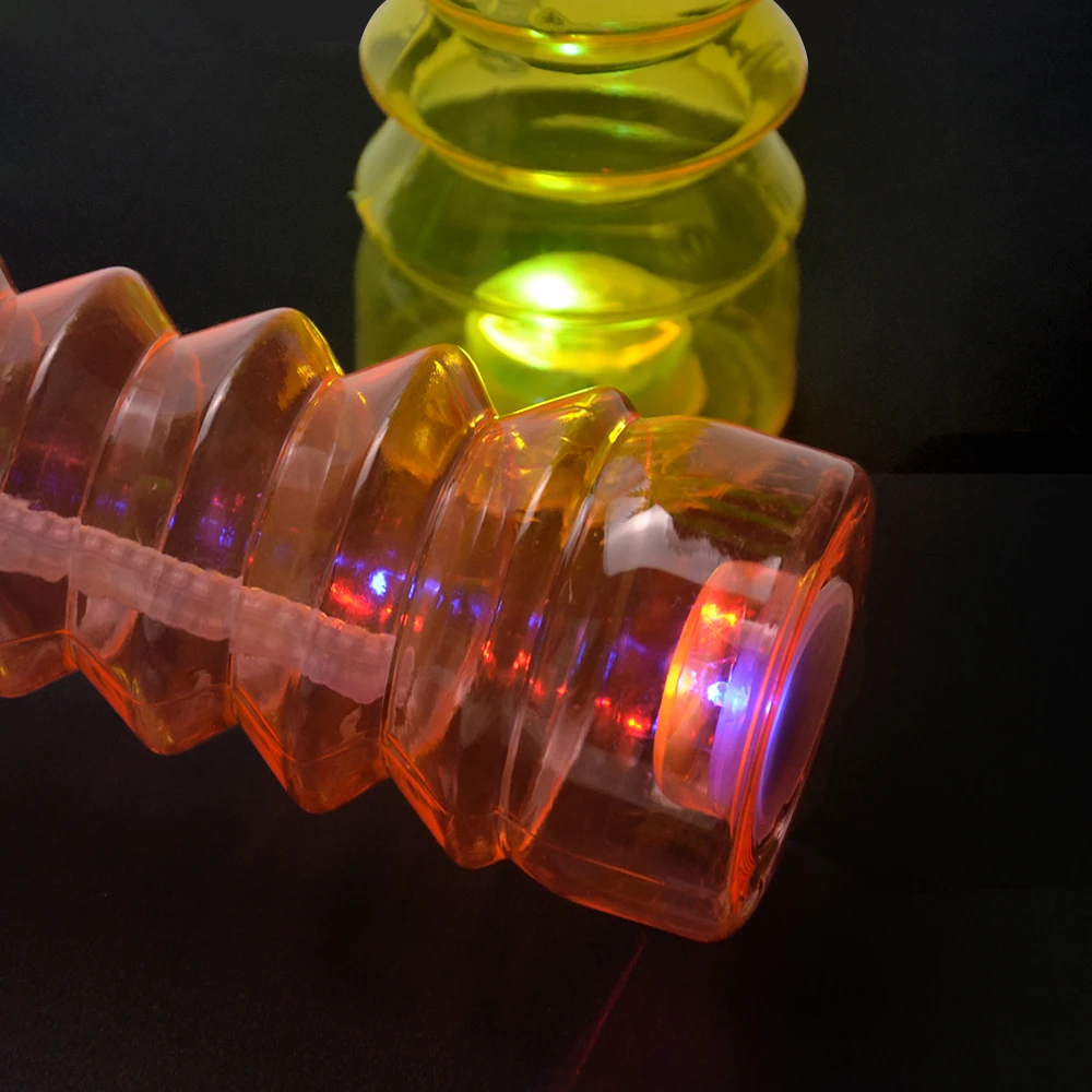 Factory Price Coconut Palm Tree Led Bottle Lights 700 ml Plastic Yard of Beer Glass