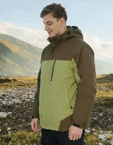 Unisex Windproof Turtleneck 3-in-1 Autumn Jacket Thickened Fleece Waterproof Zipper Plus Size Outdoor Customized Logo