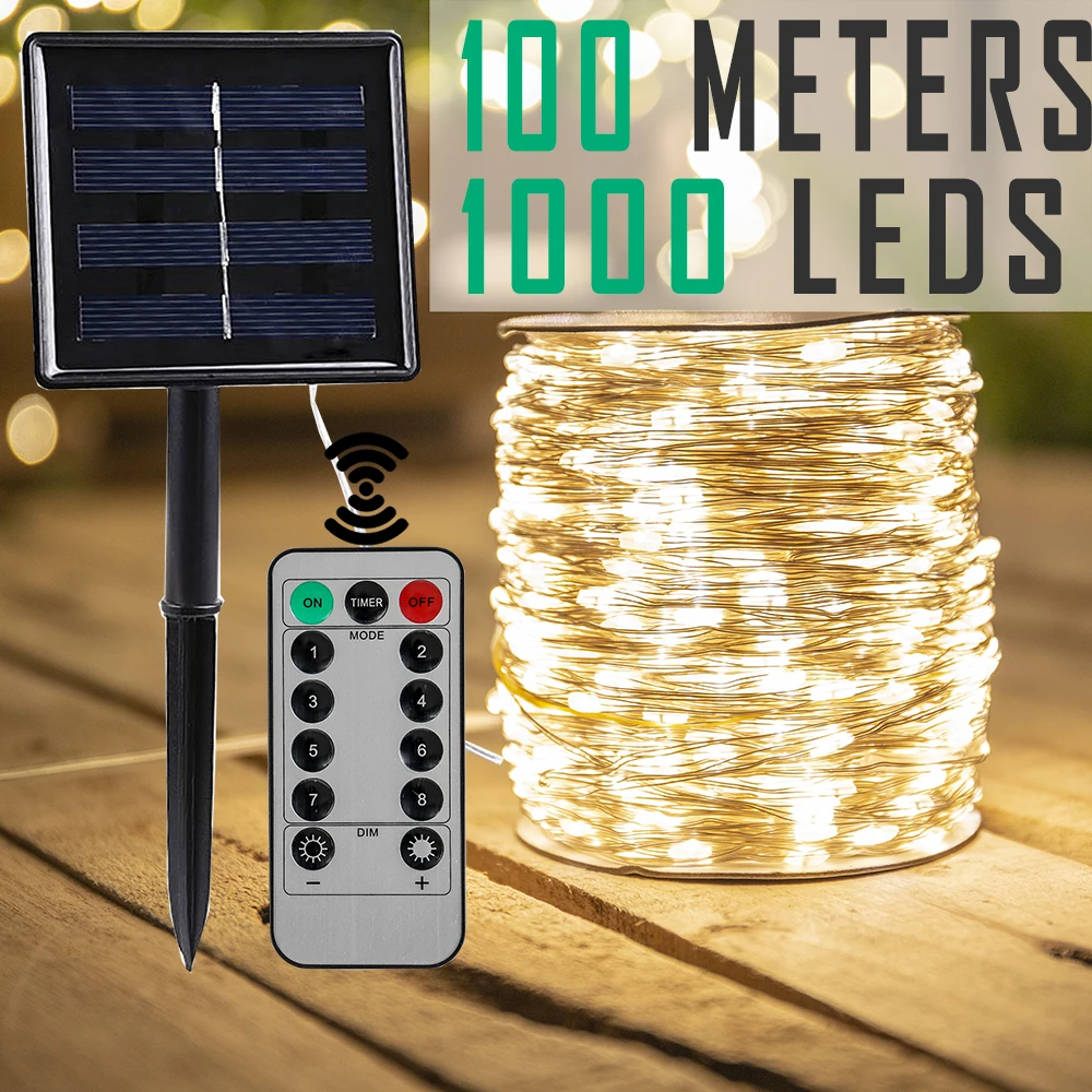 50m solar lights