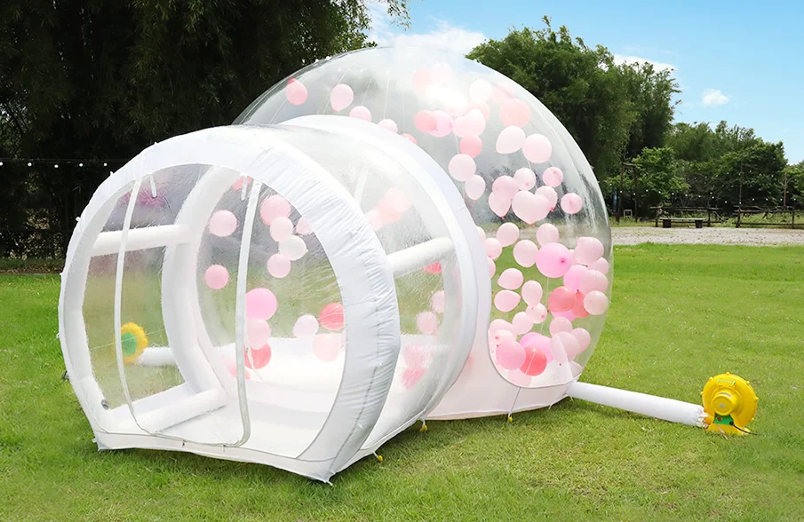 Transparent PVC Waterproof Inflatable Bounce House with 3-Year Warranty and CE Blower Included