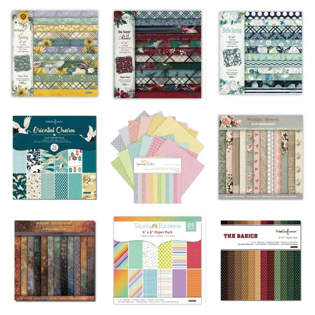 GF 6x6 Card Making Journal Planner Origami Scrapbook Paper Pack Custom Printing Scrapbooking Cardstock Decorative Paper Pack