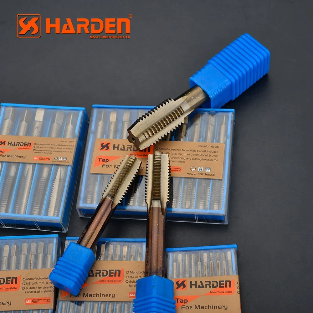 HARDEN Professional M35 High Speed Steel Standard Metric Thread Tap Set Hand Threading Taps for Machinery Customizable OEM
