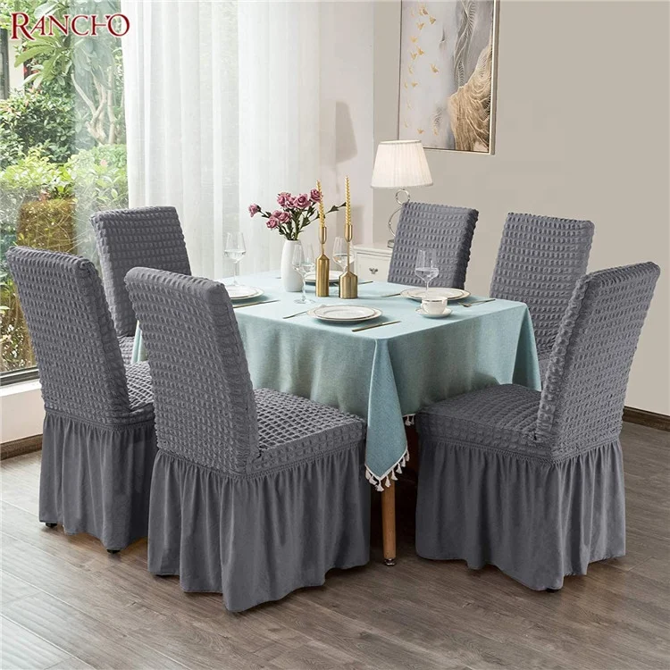 Polyester spandex stretch chair cover Universal Size chair cover high stretch chair covers for dining room