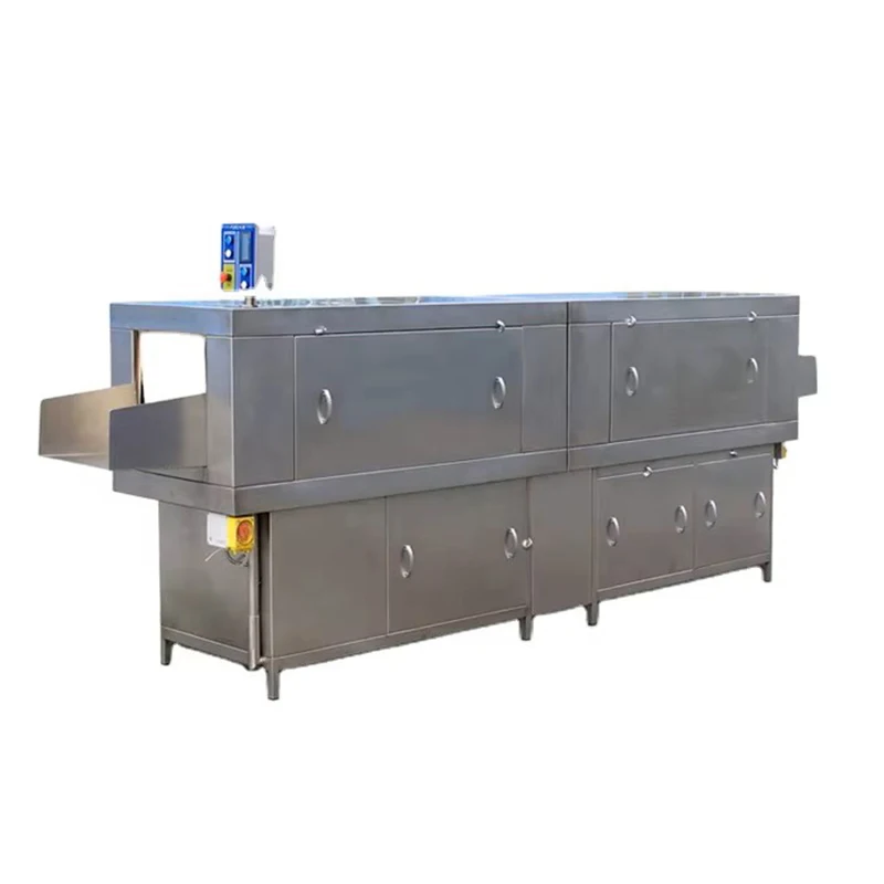 Automatic industrial grade crate cleaning machine, plastic basket and tray cleaning machine for pig slaughtering and processing