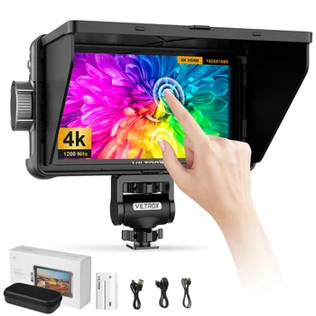 VILTROX DC-550 Pro 5.5 Inch 1200nits 4K 10bit Field Monitor, Touchscreen 3D LUT Exposure Focus Assis VILTROX Camera Monitor