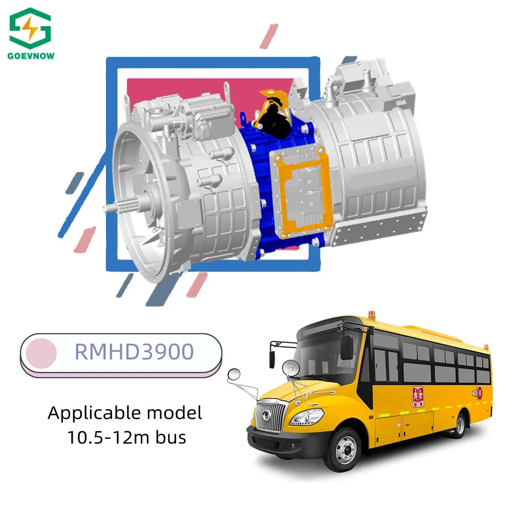 Powerful Electric Car Conversion Kit for 10.5m Bus School RMHD3900 Duel Motor Model with VCU Battery Complete Kit with AC Motor