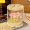 19 Pink Jelly Petals+Cake Box