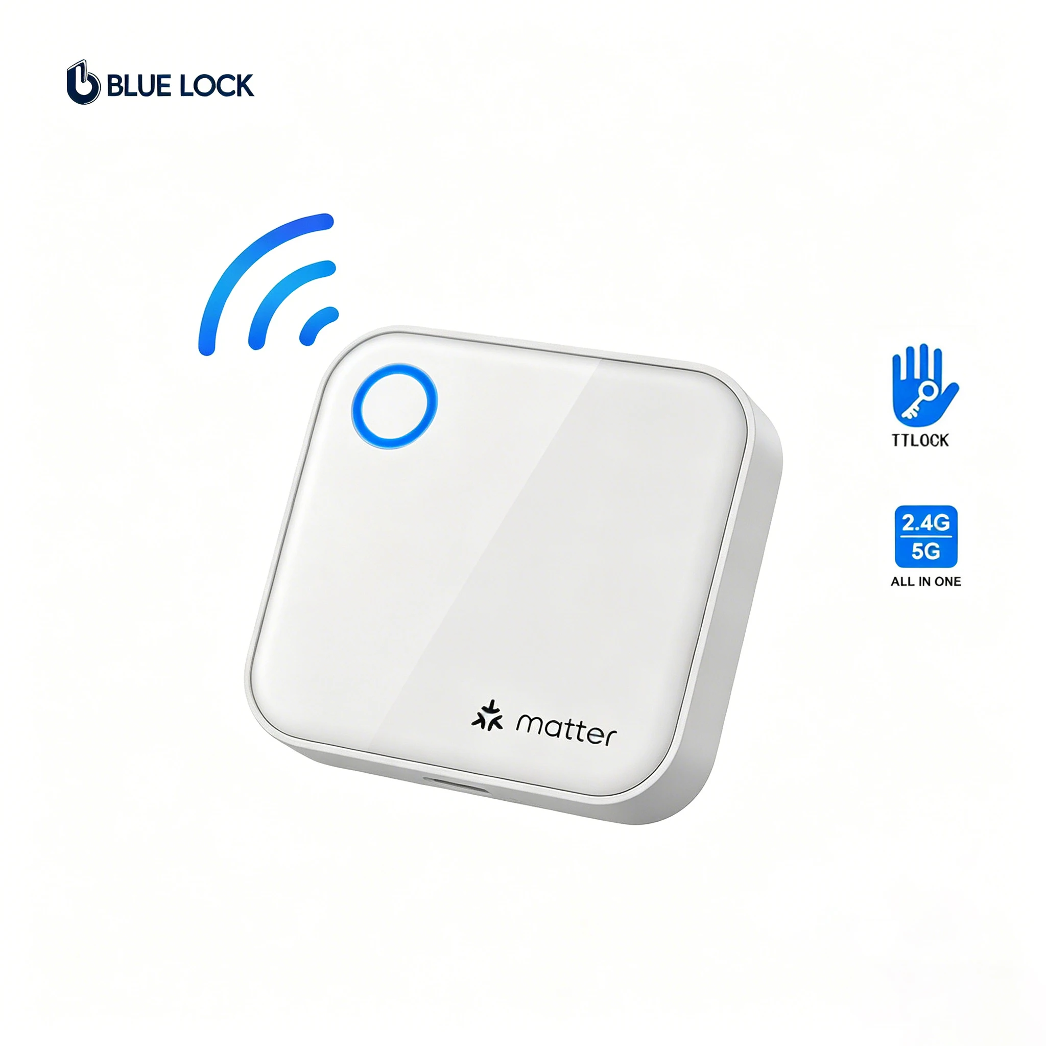 Bluelock TTLOCK G6 Gateway 5G Smart Matter Gateway BLE WiFi Remote Control Unlock for Smart Home Alex Google Home