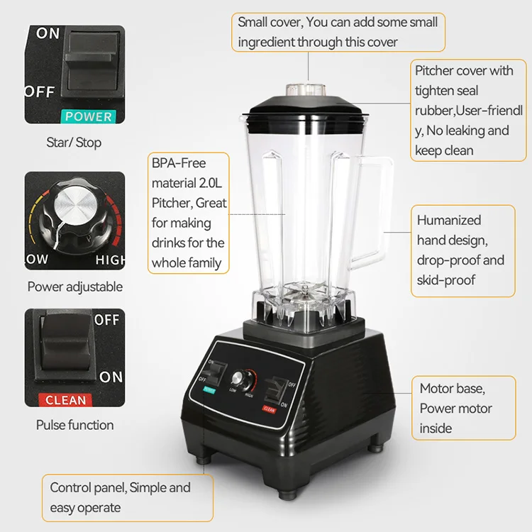 Kitchen High Power High Speed Multifunction Blenders Shakes Smoothies