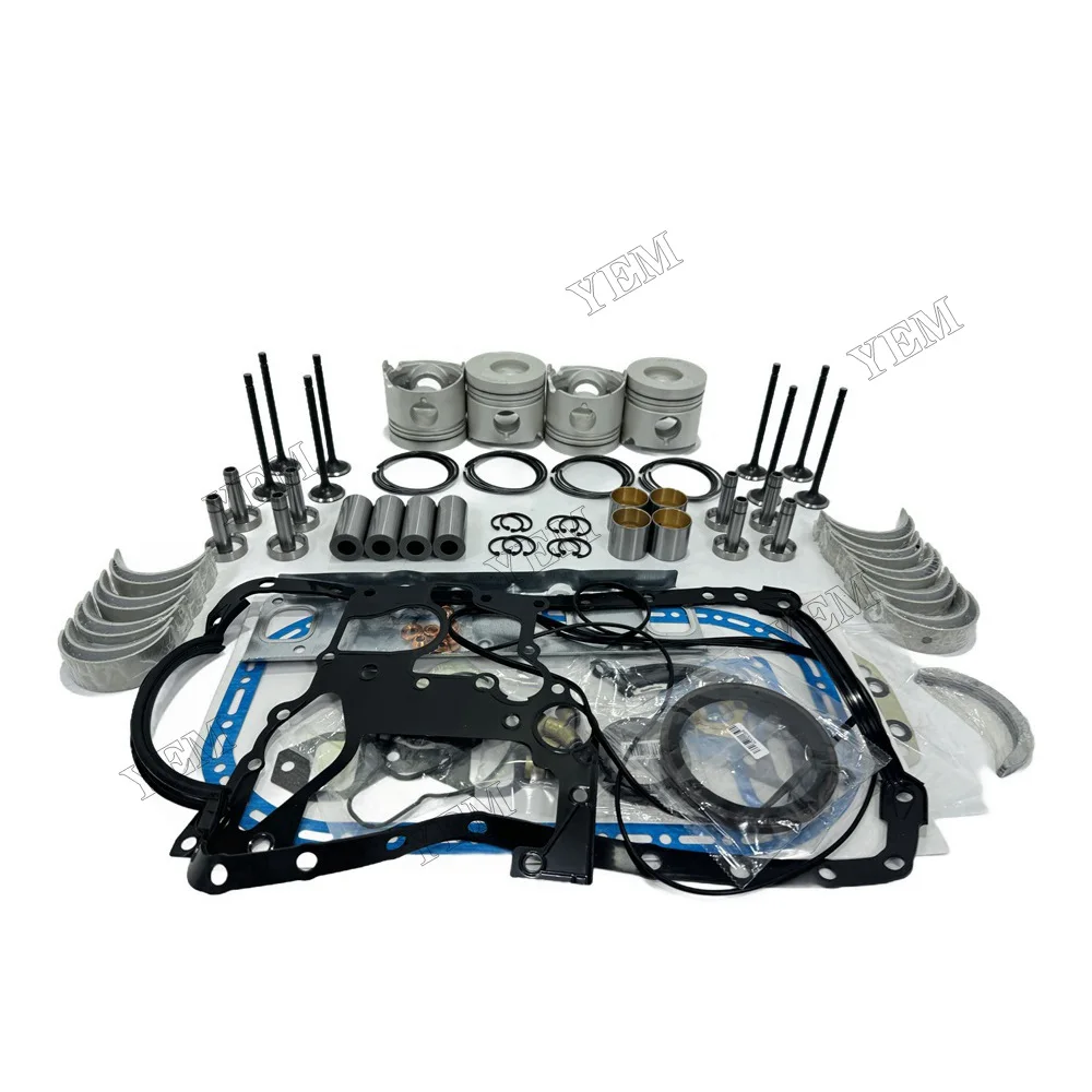 Engine Rebuild Kit With Piston Ring Bearing Valves Overhaul Gasket Set Compatible for Isuzu 4JA1s Replacement Engine Spare Parts 2