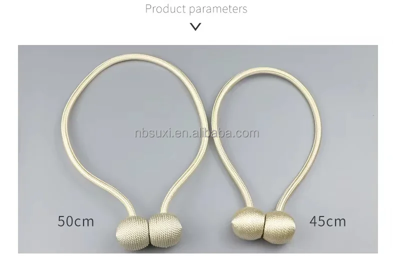 2 Pieces Magnetic Curtain Tiebacks, Curtain Tie Backs,Strong Magnetic