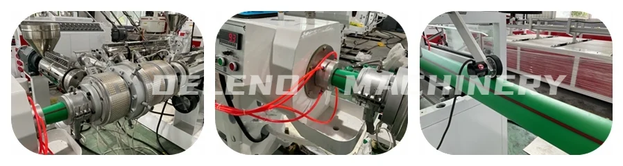 Multi-layer Ppr Plastic Pipe Extrusion Machine/ Aba Layer Hot Water Ppr ...